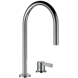 LAUFEN Kartell Waschtisch-2-Loch-Armatur H3113320042211, o. Ablaufg., schwenkbar, Edelstahl