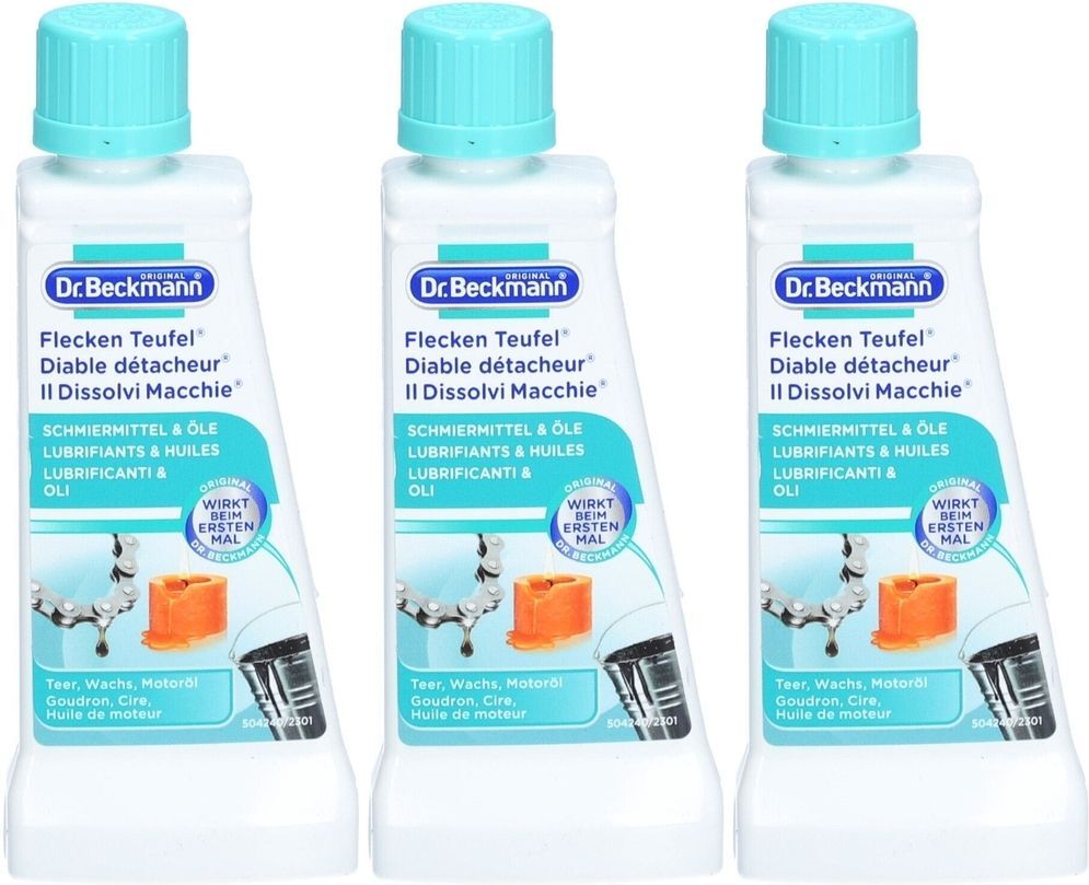 Dr.Beckmann DR Beckmann Sackkarre Fleckenentferner® Schmiermittel & Öle x3 3x50 ml Liquidum
