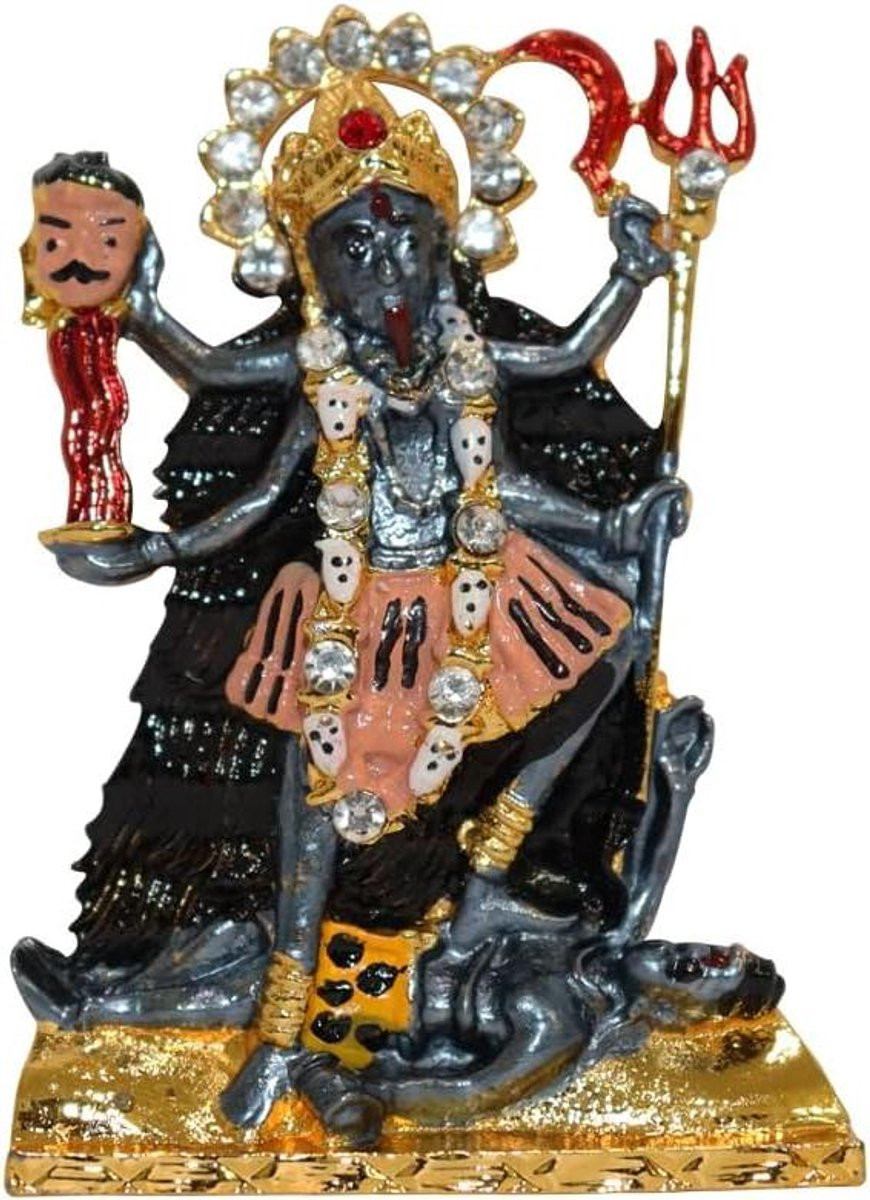 Decoratief Kali Maa Metalen Standbeeld Religieuze Sculptuur voor Woondecoratie en Diwali