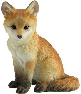 Unicorn Studio 4.53 in H Fox Cub Sitting Figurine Poly Resin