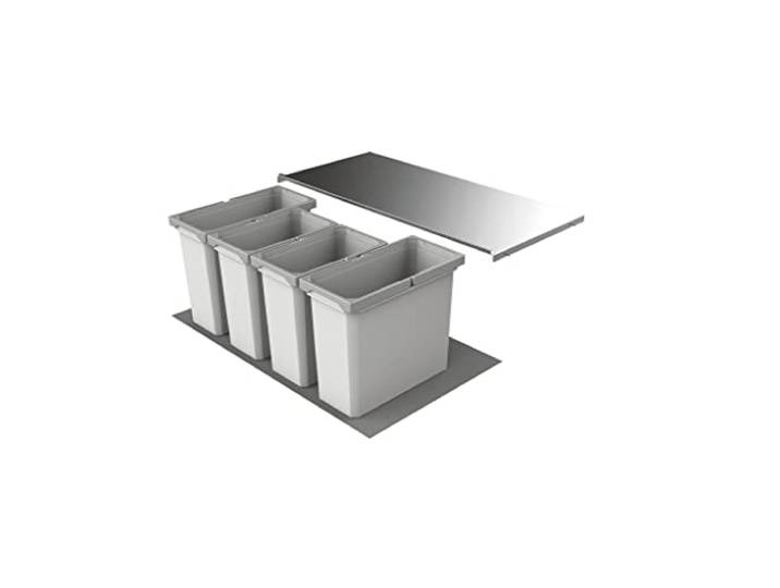 Naber Cox® Box 2T 900-4. Abfallsammler, hellgrau.