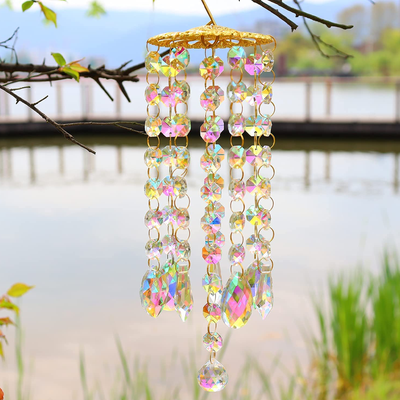 HomeDecorAndMore LLC Aurora Crystal Wind Chimes Aurora Crystal Wind Chimes