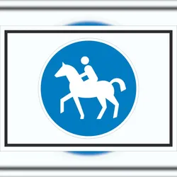 HB-Druck Schild Reitweg Symbol A6 (105x148mm)