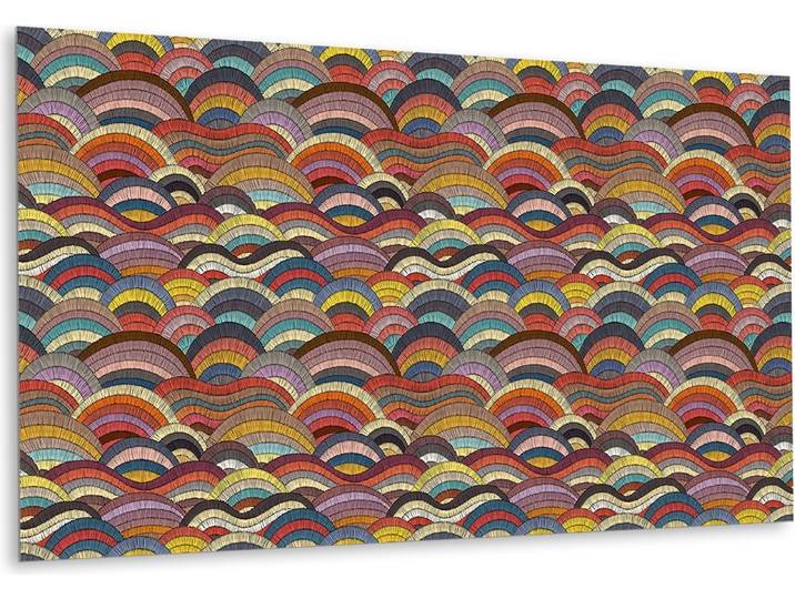 Deko Aufkleber Bodenbeläge PVC für die Küche Wandaufkleber Selbstklebende , Patchwork-Wellen - 100 cm x 50 cm