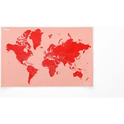 Crumpled World Landkarte mit Ländernamen