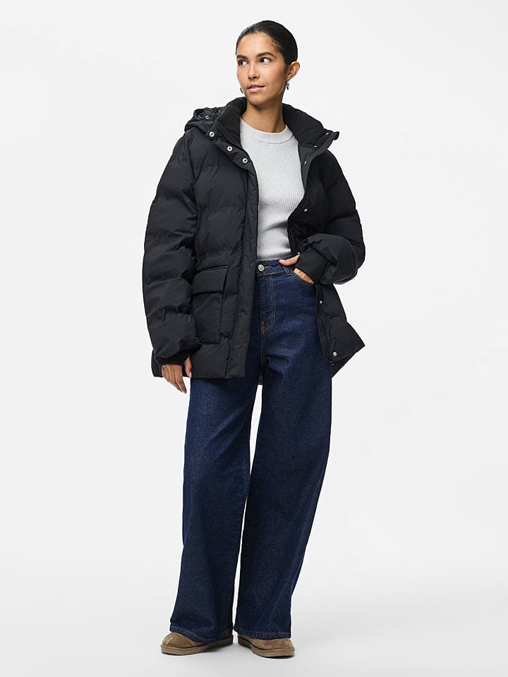 Pieces Winterjacke in Schwarz - L