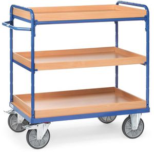 Fetra Etagenwagen 8123, mit 45 mm Randhöhe, 3 Etagen, 1200 x 800 mm, Tragkraft 600kg