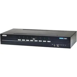 Aten 8-Port USB Dual DisplayPort, KVM Switch, Schwarz