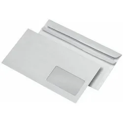 Mailmedia, Briefumschlag, Briefumschl„ge DIN Lang selbstklebend, mit Fenster (DL, 1000x)