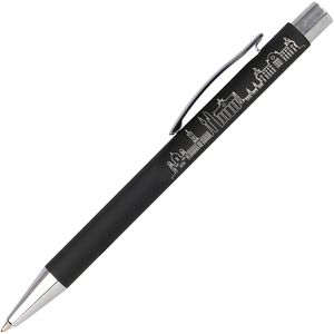 Online Kugelschreiber Soft Metal Berlin, 21746/3G, Gehäuse Classic Black, Schreibfarbe blau