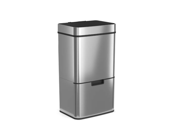 Abfalleimer mit Sensor 72L silber