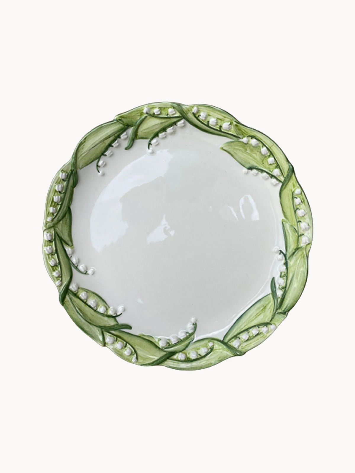 Les Ottomans Handbeschilderd dinerbord Lily of the Valley