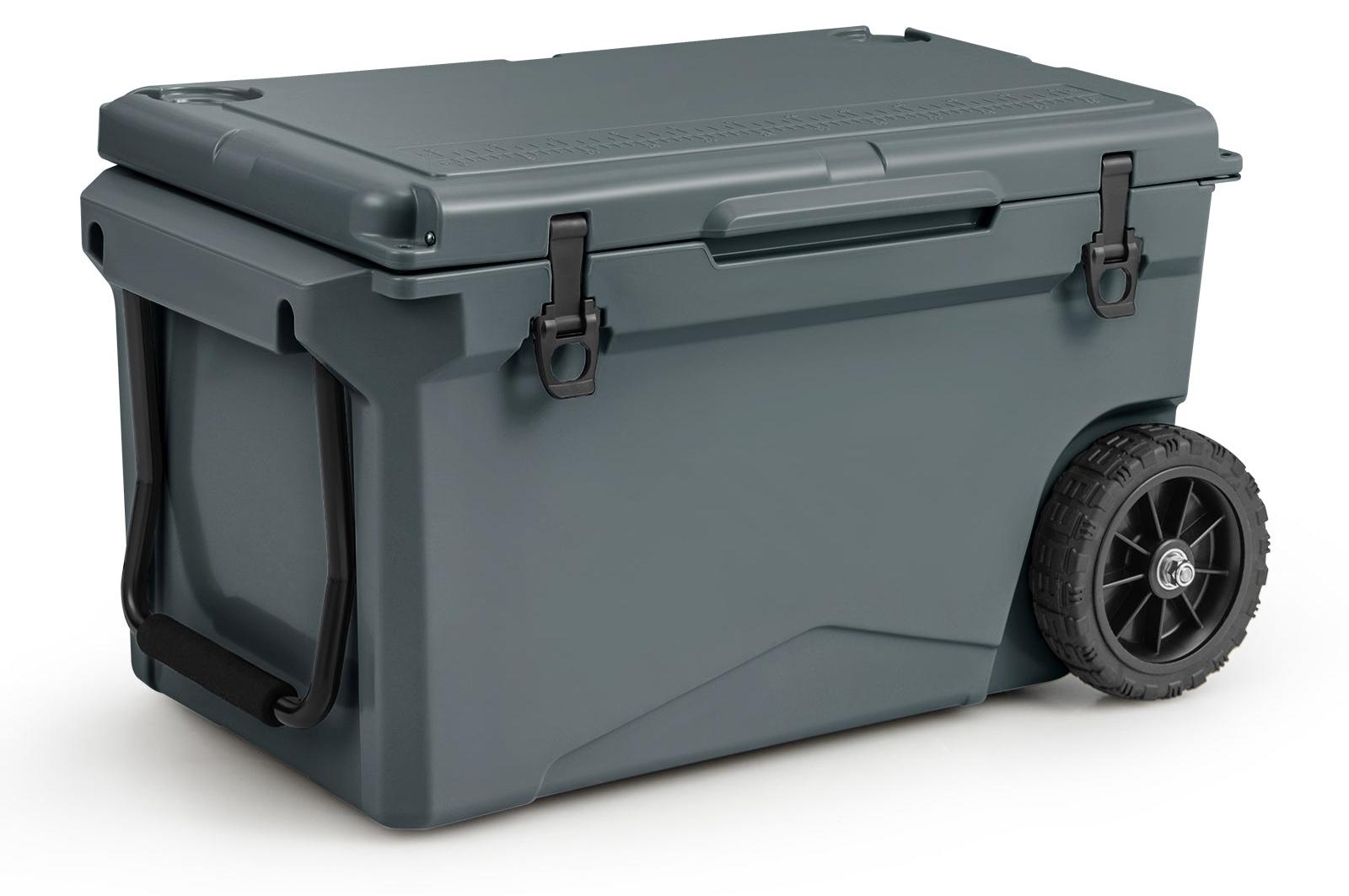 Kühlbox - Mobile Kühlbox - Kühlkoffer - Picknickkühler - Kühlbox mit Rädern - 71 Liter Fassungsvermögen - Robuste Räder, 19 cm Durchmesser