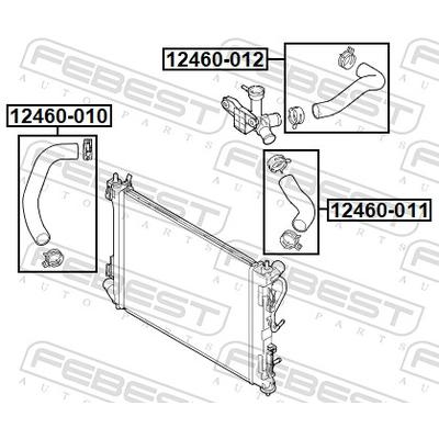 FEBEST Kühlmittelrohrleitung vom Motor zur Rücklaufleitung 12460-012 für HYUNDAI