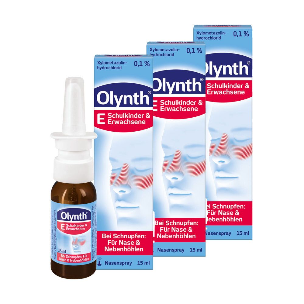 3x Olynth 0,1% für Erwachsene Nasendosierspray 3x15 ml