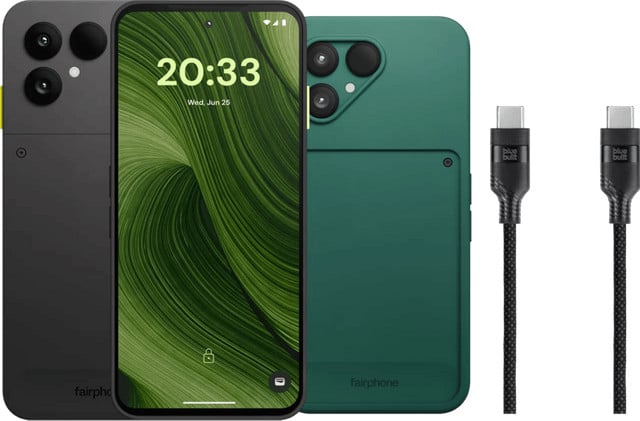 Fairphone 6 256GB Zwart 5G met basis accessoirepakket