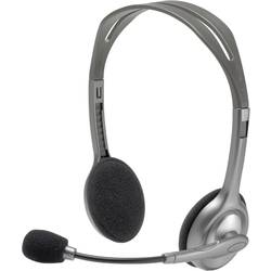 Logitech H110 On Ear Headset kabelgebunden Stereo Grau Mikrofon-Rauschunterdrückung Computer 981-000271