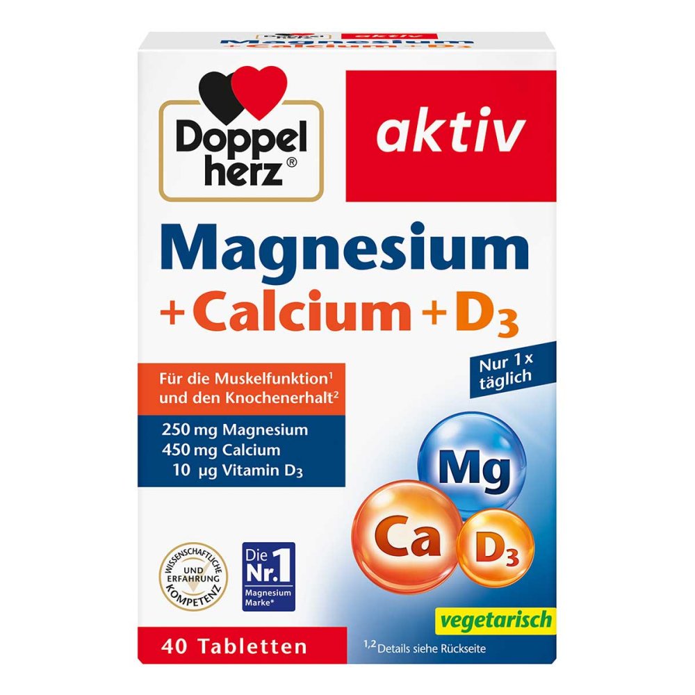 Queisser Pharma GmbH & Co. KG Doppelherz Magnesium + Calcium + D3 Tabletten 01922316