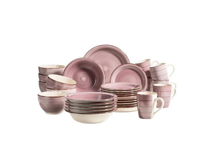 Mäser Kombiservice Lumaca, Koralle, Keramik, 30-teilig, 390 ml,700 ml, Essen & Trinken, Geschirr, Geschirr-Sets, Kombiservice