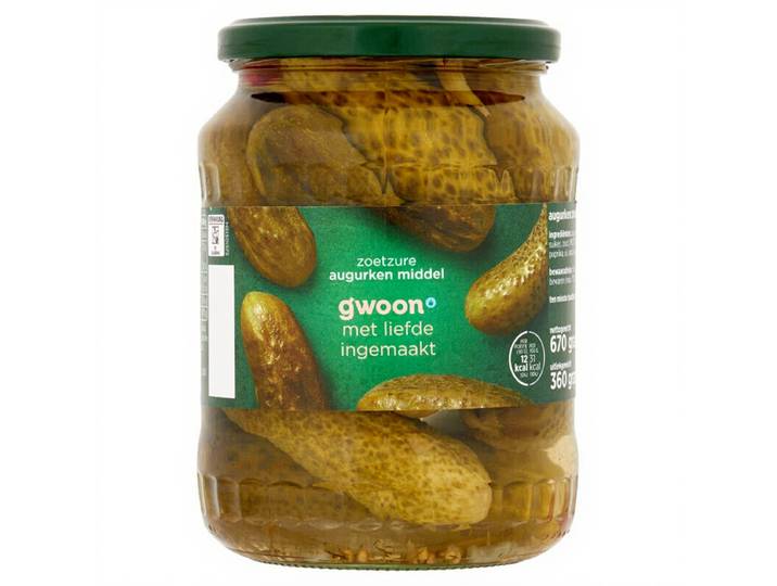 G'woon Zoet En Zuur Augurken - 670 g