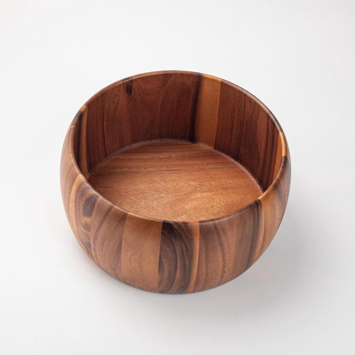 Handgemaakte houten saladeschaal van natuurlijk hout - 30 cm
