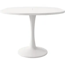 STILVORA Esstisch aus MDF, weiß, 100/140x100x75 cm, ausziehbar, oval, pflegeleicht