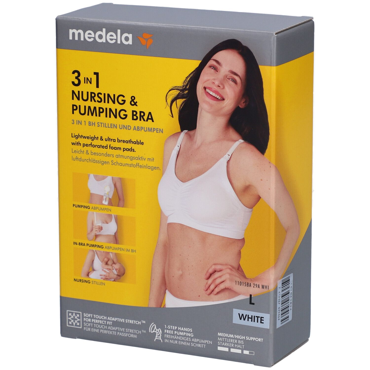 Medela 3in1 nursing & pumping BH L weiß 1 St Bustier