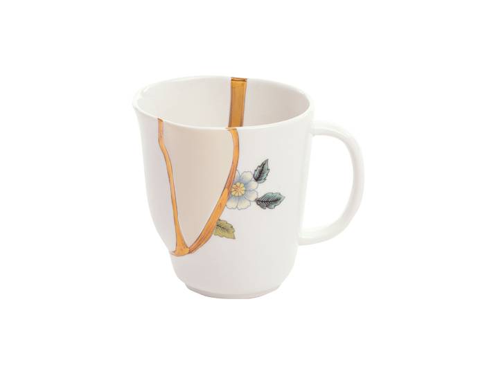 Seletti - Mug Kintsugi - Blanc - Or - Designer Marcantonio
