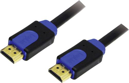 LogiLink HDMI Anschlusskabel HDMI-A Stecker, HDMI-A Stecker 1.00 m Schwarz CHB1101 4K UHD HDMI-Kabel