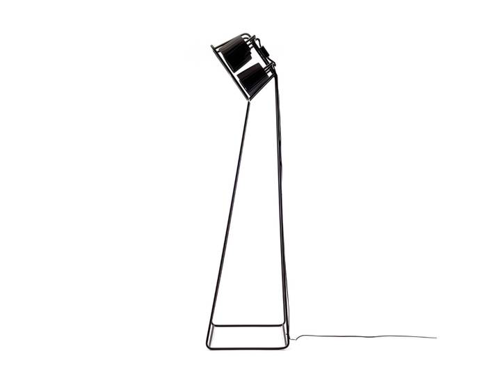 Design vloerlamp Multilamp, dimbaar, zwart, Woon-/ Eetkamer, metaal, Design, vloerlamp