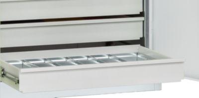 C+P Schubladeneinteilung, für die Schubladen der Akkuladeschränke Serie Acurado, mit verzinkten Trennblechen