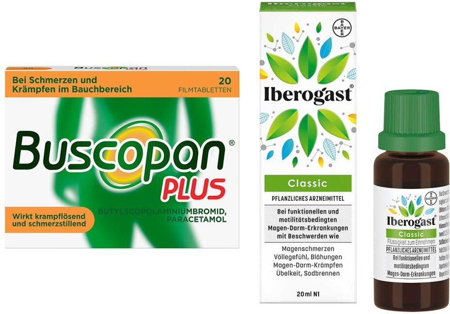 Buscopan Plus (20stk) und Iberogast Classic (20ml) 1Pck