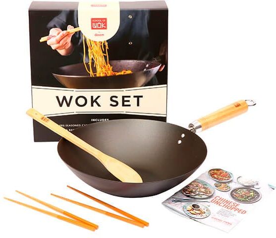 School of Wok Pre-Seasoned Wok Set