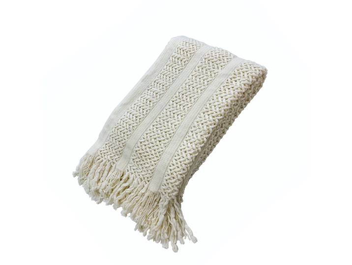 Kuscheldecke DREW 130 x 170 cm weiss