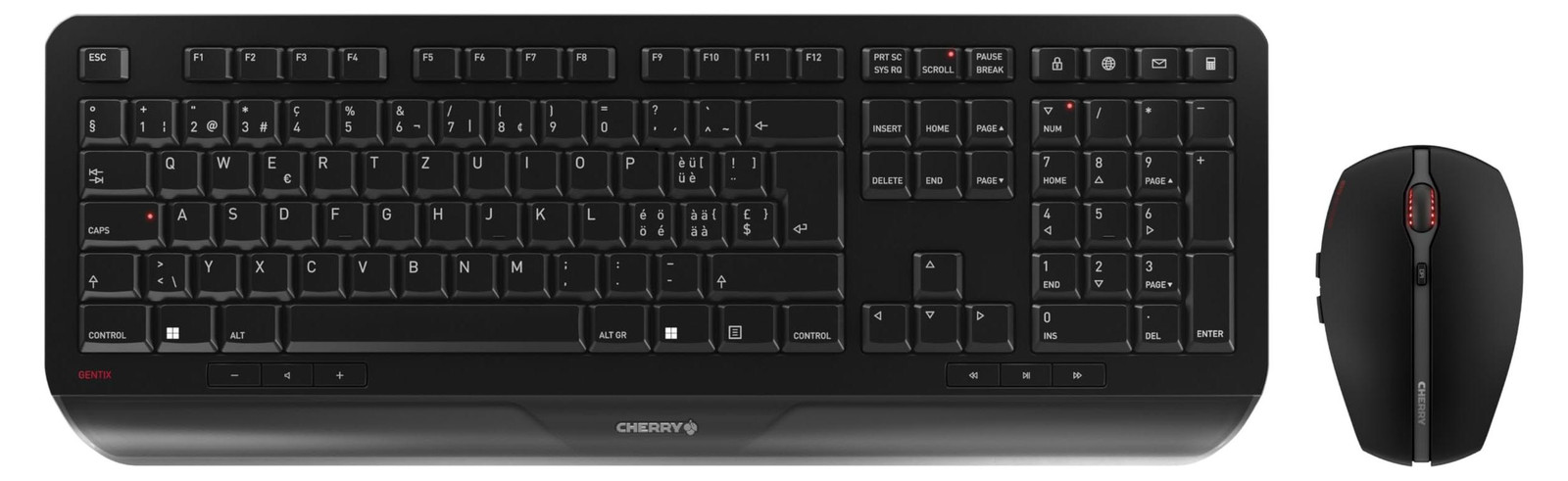 Cherry JD-7000CH-2 CHERRY TAS Desktop-Set Gentix Wireless met CH-Layout, zwart
