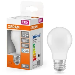 OSRAM E27 LED STAR Lampe matt opalweiß 4,9W wie 40W tageslichtweißes Licht