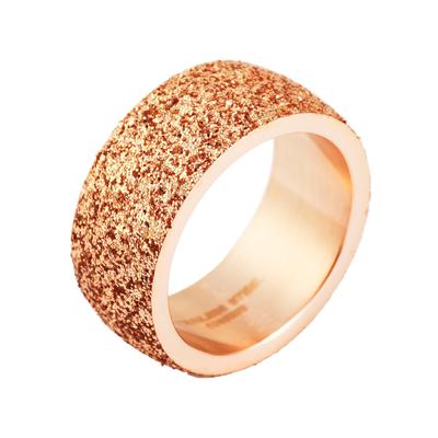 Fingerring LADY Gr. 19, rosa (rosé), Fingerringe, Damen, 19, Edelstahl, Fingerring