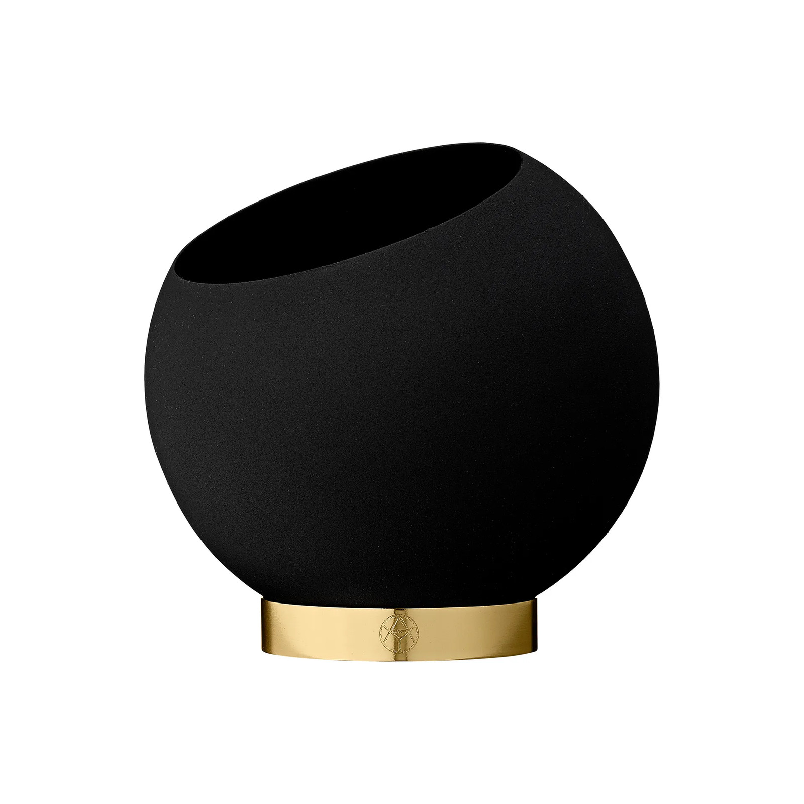 AYTM Globe bloempot zwart Ø17 cm