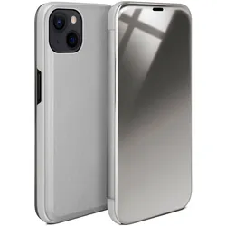 moex Clear View Cover für iPhone 15 – Spiegelnde klapp Hülle in Hochglanz Optik – Void Case