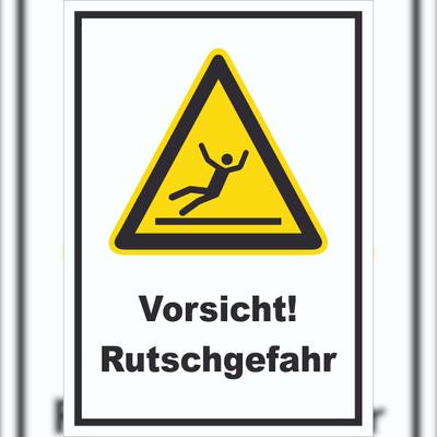 HB-Druck Vorsicht Rutschgefahr Schild A6 (105x148mm)