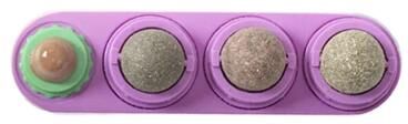 Uplift Essentials 4 in 1 Rotating Catnip & Silver Vine Dental Health Station purple