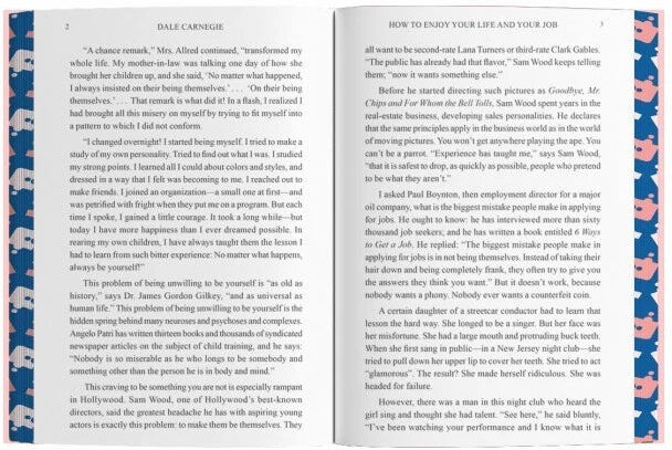 Wilco Books How To Enjoy Your Life And Your Job by Dale Carnegie - Sprayed Edges Premium Hardback - Classic Self-Help for Career & Life Confidence