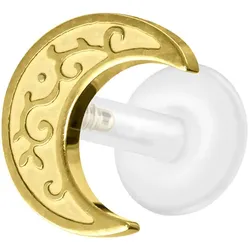 PTFE Labret mit Innengewinde + Titan-Aufsatz MOND