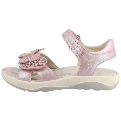 Sandale LURCHI "Farfalla", Mädchen, Gr. 34, Synthetik, rosé, Lederimitat, festlich, Schuhe Sandale, Klettschuh mit Strasssteinen, Größenschablone zum Download