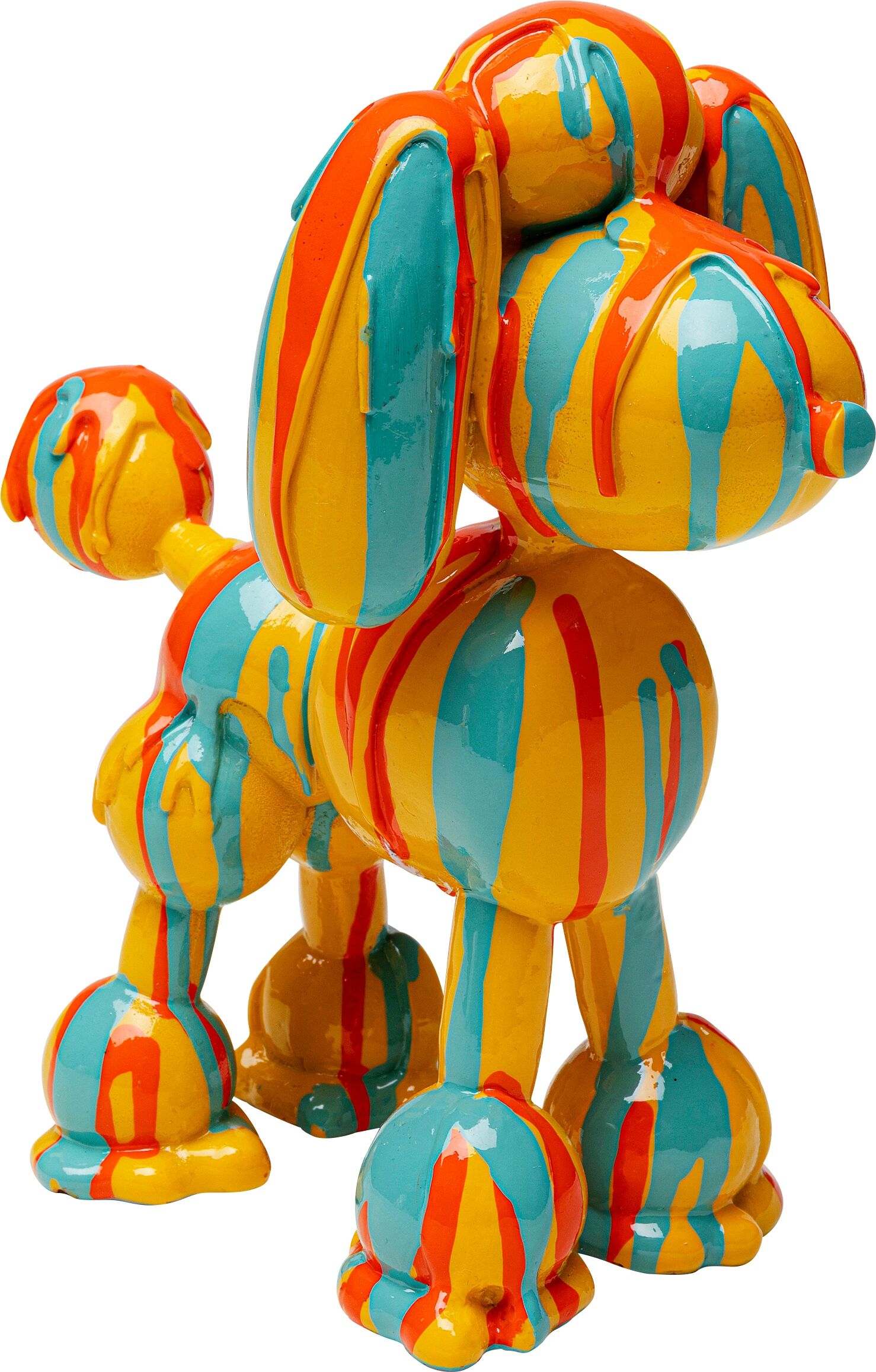 Dekofigur KARE DESIGN "Dog Holi 17cm", bunt (mehrfarbig), B:16cm H:17cm T:9,5cm, Polyresin, Dekofiguren, Dekofigur mehrfarbig B/H/T: 16cm x 17cm x 9,5cm