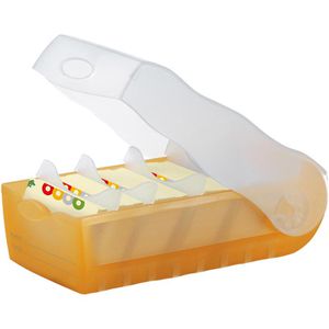Han Karteikasten 997-613, Croco, A7 quer, Kunststoff, orange, Lernkartei für 900 Karten