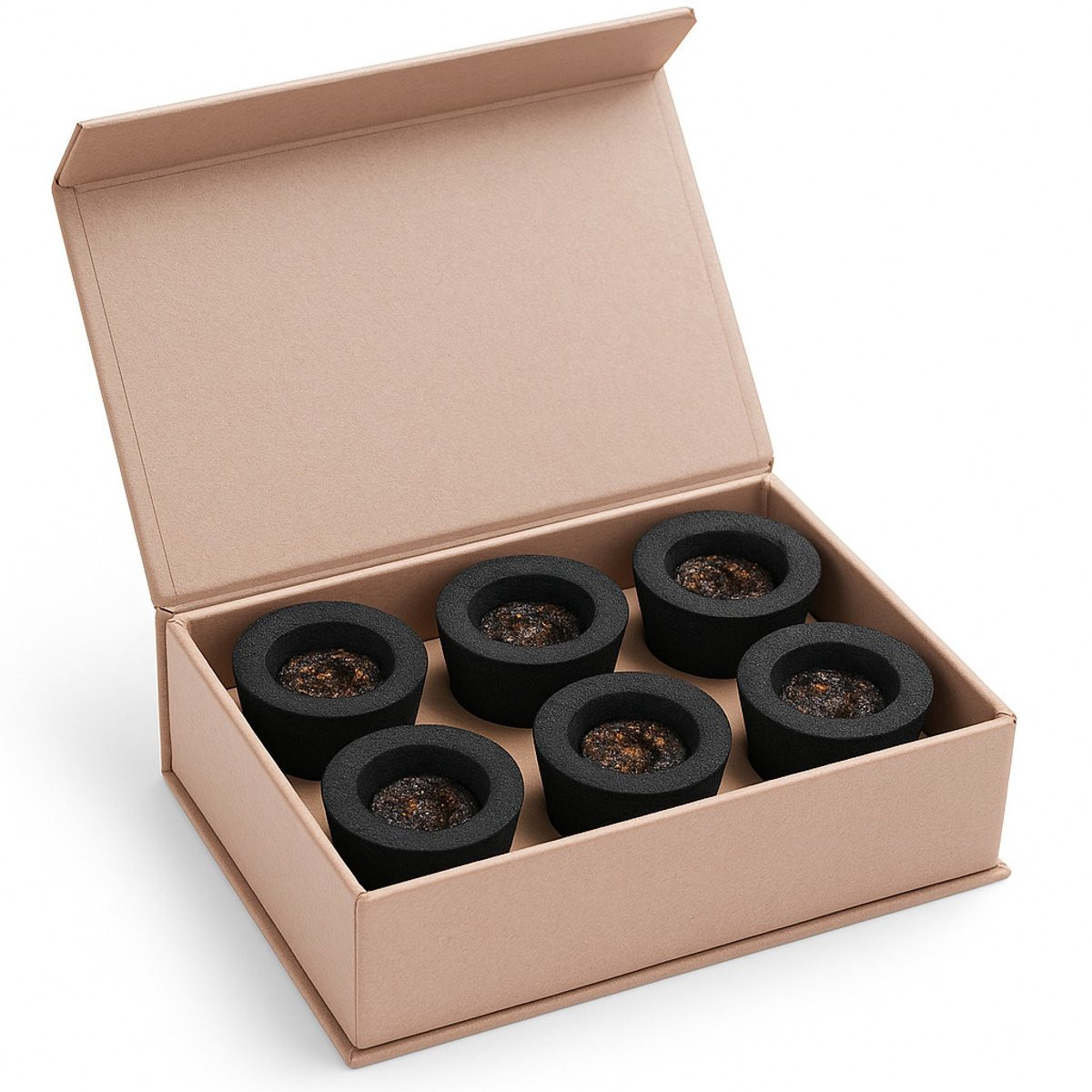 Goloka Sacred Smudges Unlock Harswierook met Houtskoolkopjes - 6 x 5g Frankincense - Voor Meditatie, Yoga en Ceremonies