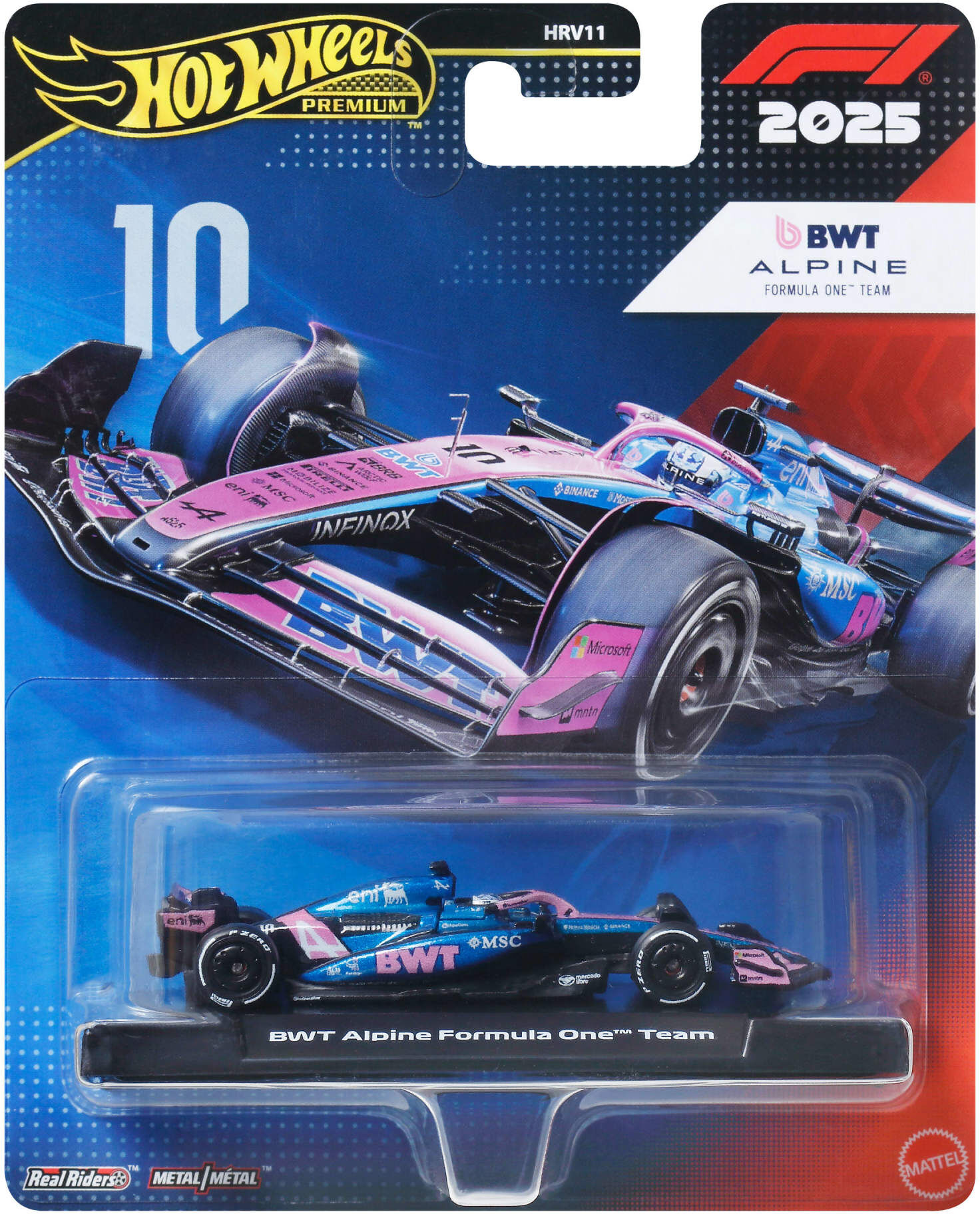 Spielzeug-Auto HOT WHEELS "Hot Wheels Premium F1 - Team Alpine Driver 1", bunt, Spielzeugfahrzeuge, Kinder, Metall, Spielzeug-Auto