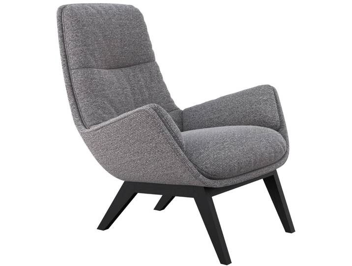 Stilvoller Sessel Halani Stoff stahl B 93 cm T 84 cm H 95 cm - Material: Stoff/Polyester - Sessel