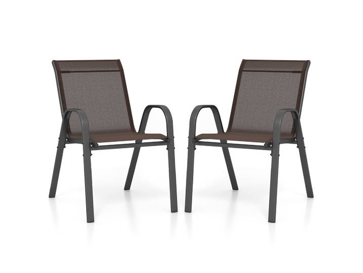 GARTENSTÜHLE Braun(2er-Set)